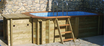 Plastica Wooden Pool Plant Enclosure